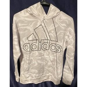 Adidas Women's Pullover Hoodie Light Gray Swirled XL